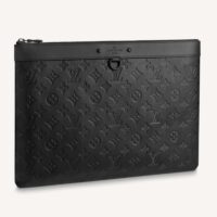 Louis Vuitton LV Unisex Discovery Pochette Black Monogram Shadow Calf Leather (5)