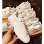 Louis Vuitton LV Unisex Frontrow Sneaker Circle White Calf Leather Rubber Outsole - Image 7
