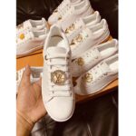 Louis Vuitton LV Unisex Frontrow Sneaker Circle White Calf Leather Rubber Outsole - Image 9