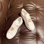 Louis Vuitton LV Unisex Frontrow Sneaker Circle White Calf Leather Rubber Outsole - Image 4