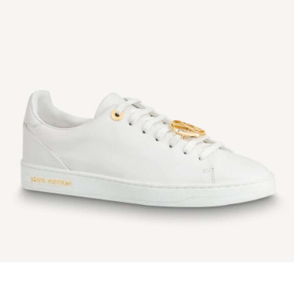 Louis Vuitton LV Unisex Frontrow Sneaker Circle White Calf Leather Rubber Outsole (9)