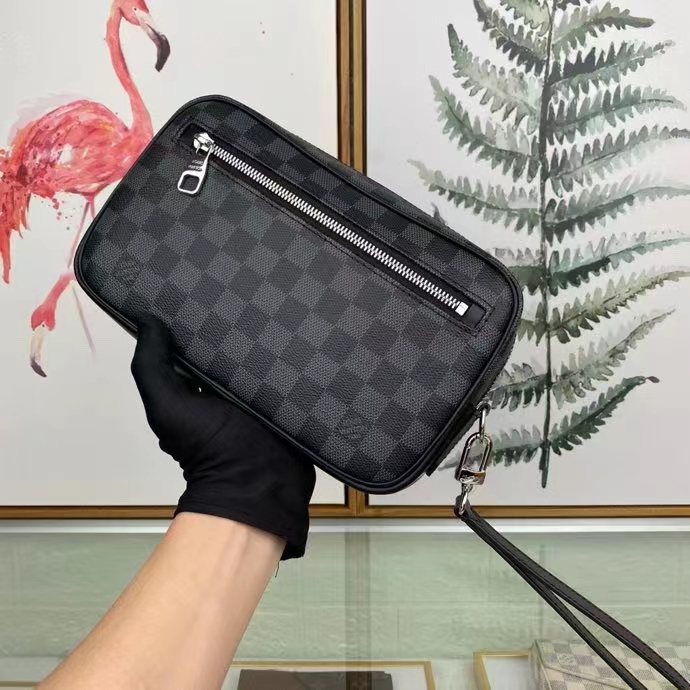 Shop Louis Vuitton DAMIER GRAPHITE 2019 Cruise Kasai Clutch (N41664) by  Kanade_Japan