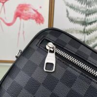 Louis Vuitton LV Unisex Kasai Clutch Grey Damier Graphite Canvas (8)