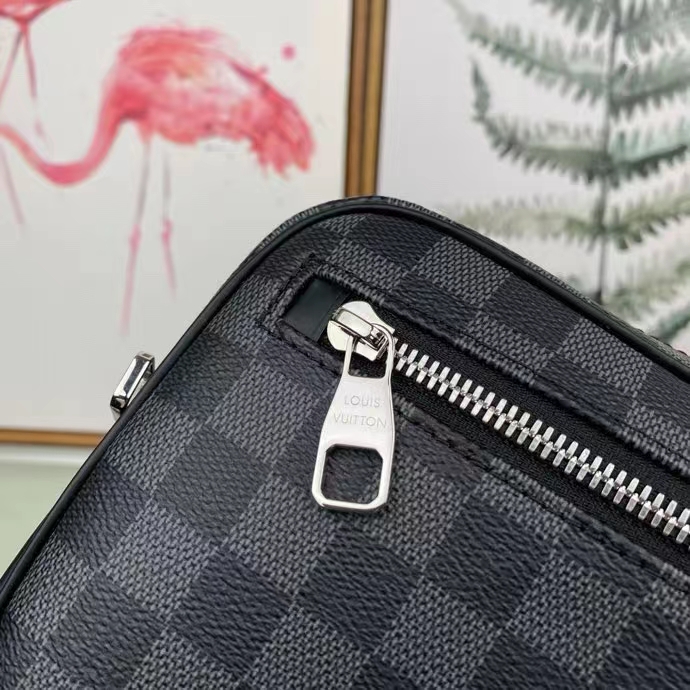 Louis Vuitton LV Men Kasai Clutch in Damier Ebene Canvas - LULUX