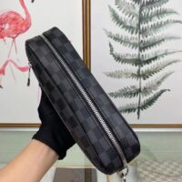 Louis Vuitton LV Unisex Kasai Clutch Grey Damier Graphite Canvas (8)