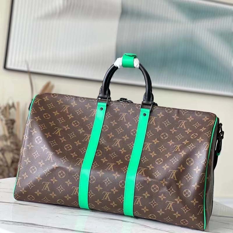 Louis Vuitton Khaki Green Keepall Bandoulière 50 of Giant Monogram Canvas  with Polished Brass Hardware, Handbags & Accessories Online, Ecommerce  Retail