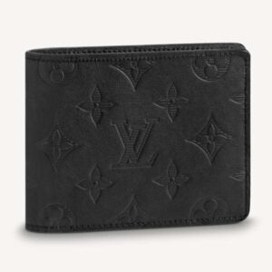 Louis Vuitton LV Unisex Multiple Wallet Black Monogram Shadow Calf Leather Cowhide