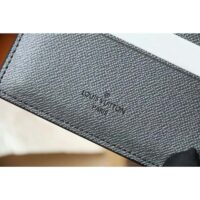 Louis Vuitton LV Unisex Multiple Wallet Gunmetal Gray Monogram Coated Canvas Taiga Cowhide (4)