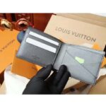 Louis Vuitton LV Unisex Multiple Wallet Gunmetal Gray Monogram Coated Canvas Taiga Cowhide – Bild 9