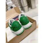 Louis Vuitton LV Unisex Nike Air Force 1 Sneaker Green Monogram Embossed Calf Leather - Bild 7