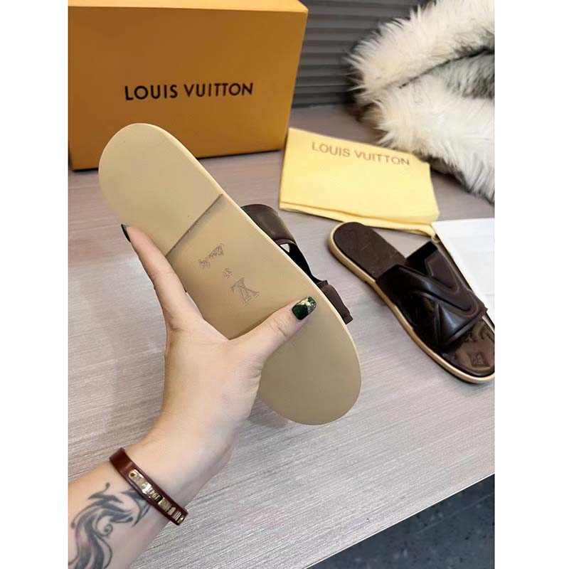 LOUIS VUITTON LV × YK LV Oasis Line Mules Men's Size 6 Black