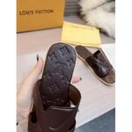 Louis Vuitton LV Unisex Oasis Mule Black Grained Calf Leather Rubber Signature - Image 8