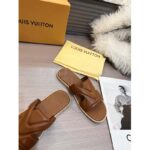 Louis Vuitton LV Unisex Oasis Mule Moka Brown Grained Calf Leather Rubber Signature - Image 10