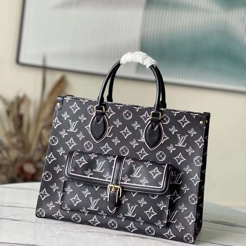 Louis Vuitton Black Monogram Coated Canvas/Suede/Leather Wild Twist mm Bag