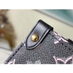 Louis Vuitton LV Unisex Onthego MM Tote Black Monogram Coated Canvas - Bild 9