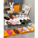 Louis Vuitton LV Unisex Paseo Flat Comfort Mule Beige Shearling Anatomic Treaded Rubber - Image 7