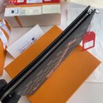 Louis Vuitton LV Unisex Pochette Voyage MM Bag Damier Graphite Stamps Coated Canvas - Bild 8