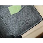 Louis Vuitton LV Unisex Pocket Organizer Gunmetal Gray Monogram Coated Canvas Taiga Cowhide - Image 10