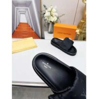 Louis Vuitton LV Unisex Pool Pillow Comfort Mule Black Monogram Nylon (3)