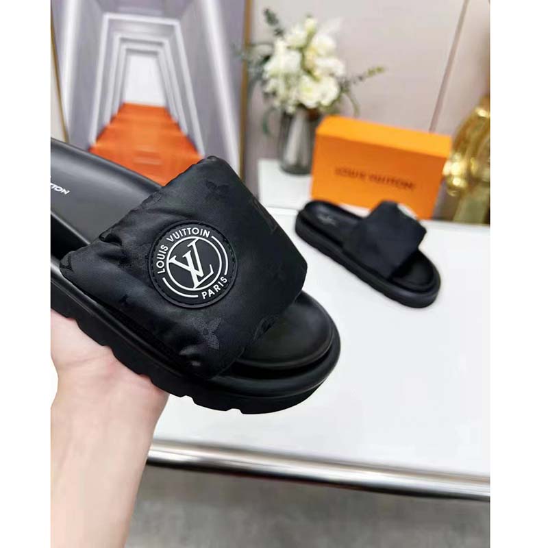 Shop Louis Vuitton MONOGRAM LV x YK Pool Pillow Flat Comfort Mule 1ABD92  (1ABD92) by sweetピヨ