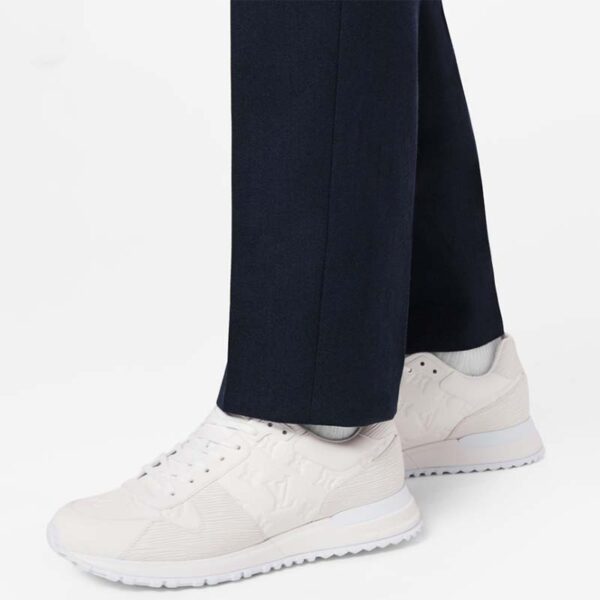 Louis Vuitton LV Unisex Run Away Sneaker White Monogram Embossed Grained Epi Calf Leather (1)