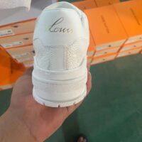 Louis Vuitton LV Unisex Run Away Sneaker White Monogram Embossed Grained Epi Calf Leather (6)