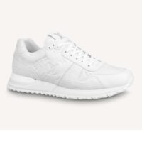 Louis Vuitton LV Unisex Run Away Sneaker White Monogram Embossed Grained Epi Calf Leather (6)