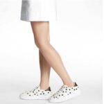 Louis Vuitton LV Unisex Time Out Sneaker Black White Printed Canvas Rubber Outsole - Imagen 12