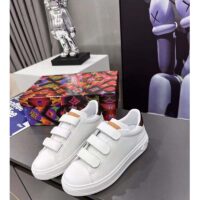 Louis Vuitton LV Unisex Time Out Sneaker White Calf Leather Monogram Canvas (9)