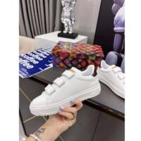 Louis Vuitton LV Unisex Time Out Sneaker White Calf Leather Monogram Canvas (9)