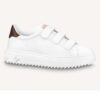 Louis Vuitton LV Unisex Time Out Sneaker White Calf Leather Monogram Canvas