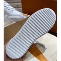 Louis Vuitton LV Unisex Time Out Sneaker White Monogram Debossed Calf Leather (3)