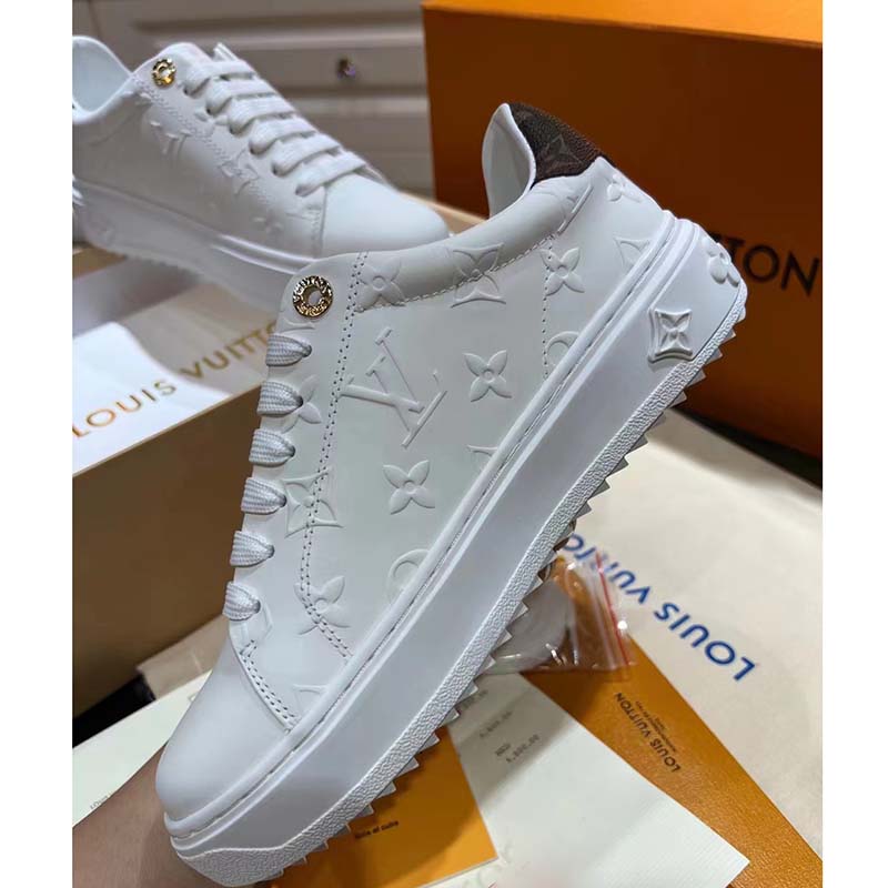 Louis Vuitton Men's White Leather Baseball Sneaker – Luxuria & Co.