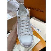 Louis Vuitton LV Unisex Time Out Sneaker White Monogram Debossed Calf Leather (3)