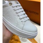 Louis Vuitton LV Unisex Time Out Sneaker White Monogram Debossed Calf Leather - immagine 8