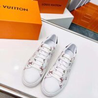 Louis Vuitton LV Unisex Time Out Sneaker White Monogram Embossed Lambskin (7)