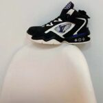 Louis Vuitton LV Unisex Trainer 2 Sneaker Black Suede Calf Leather Rubber Outsole - Image 5