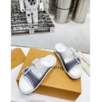 Louis Vuitton LV Unisex Trainer Mule Silver Mix Materials Anatomic Insole Initials - immagine 5