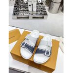 Louis Vuitton LV Unisex Trainer Mule Silver Mix Materials Anatomic Insole Initials - immagine 3