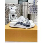 Louis Vuitton LV Unisex Trainer Mule Silver Mix Materials Anatomic Insole Initials - immagine 2