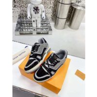 Louis Vuitton LV Unisex Trainer Sneaker Black Strass Rubber Outsole 54 Initials Signature (10)