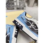 Louis Vuitton LV Unisex Trainer Sneaker Blue Printed Calf Leather Rubber Outsole – Image 10