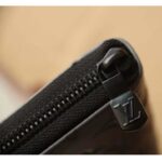 Louis Vuitton LV Unisex Zippy Wallet Galet Gray Mahina Perforated Calf Leather - Image 10