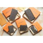 Louis Vuitton LV Unisex Zippy Wallet Galet Gray Mahina Perforated Calf Leather - Image 11