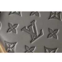 Louis Vuitton LV Unisex Zippy Wallet Galet Gray Mahina Perforated Calf Leather (9)