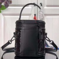 Louis Vuitton LV Women Cannes Handbag Black Patent Calfskin Cowhide Leather (1)
