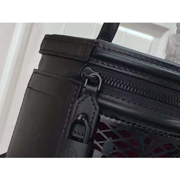 Louis Vuitton LV Women Cannes Handbag Black Patent Calfskin Cowhide Leather (3)