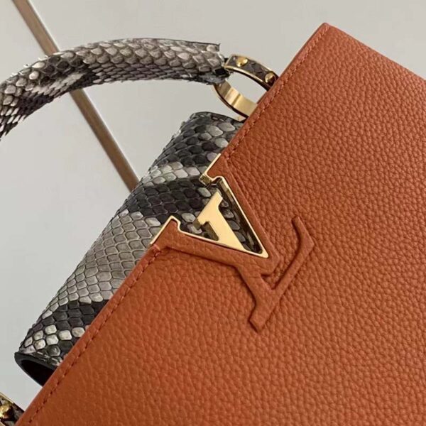 Louis Vuitton LV Women Capucines BB Handbag Brown Python Taurillon Leather (2)