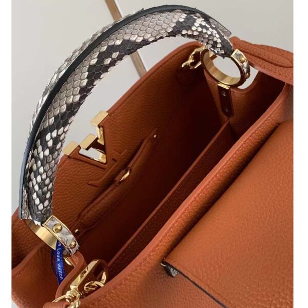 Louis Vuitton LV Women Capucines BB Handbag Brown Python Taurillon Leather (7)