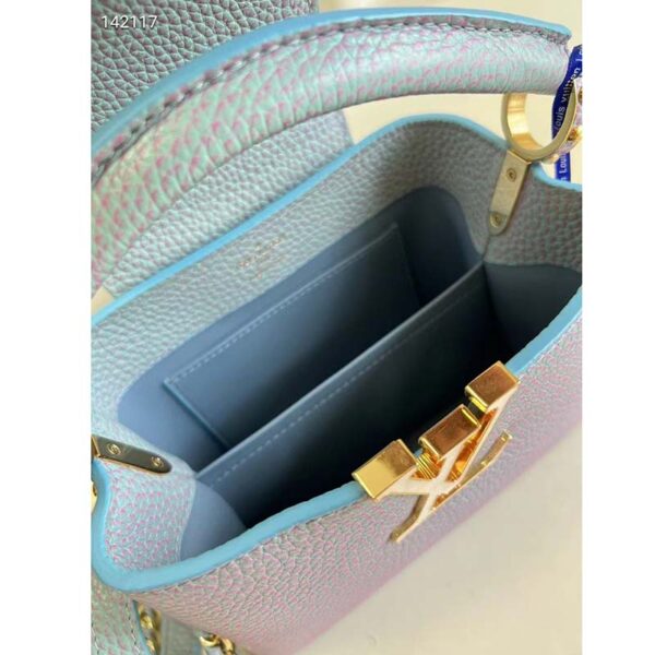 Louis Vuitton LV Women Capucines BB Handbag Lilas Purple Taurillon Leather (3)